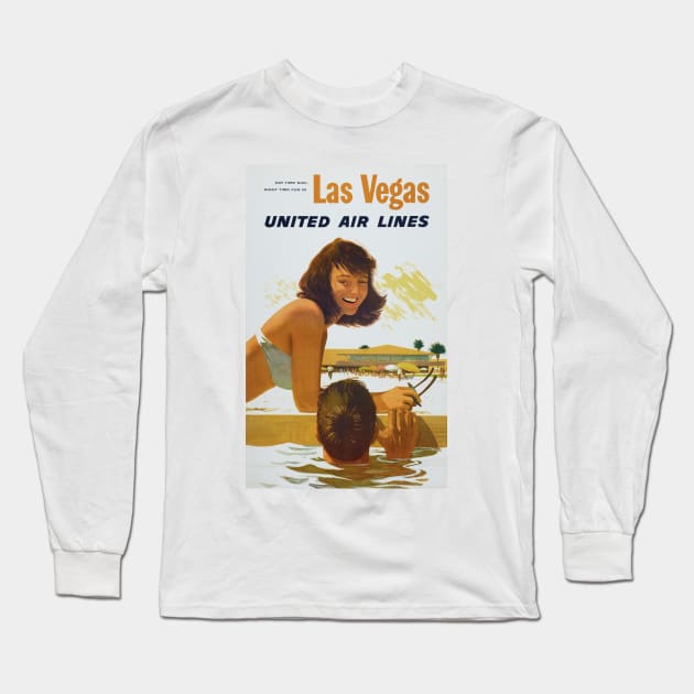 Vintage Travel - Las Vegas Long Sleeve T-Shirt by Culturio